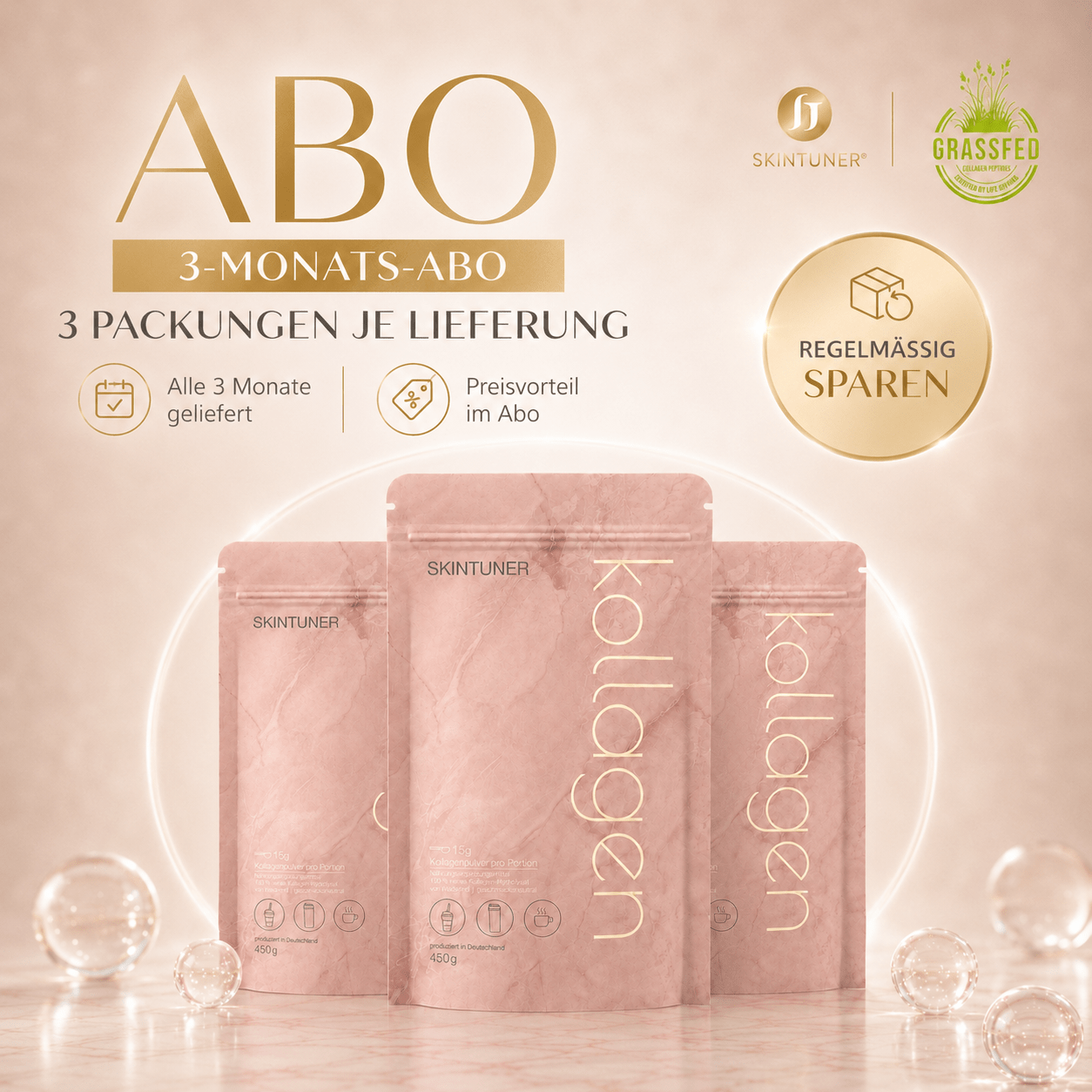 Skintuner Kollagenpulver 3-Monats-Abo